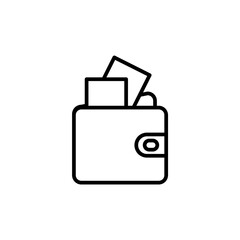 Wallet line icon. Simple element illustration. Wallet concept outline symbol design.