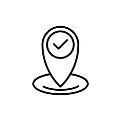 Pin line icon. Simple element illustration. Pin concept outline symbol design.