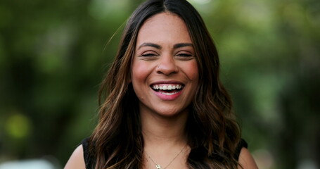 Latina hispanic young woman laughing and smiling portrait