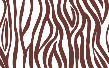 Abstract modern zebra seamless pattern. Animals trendy background. White and brown decorative vector stock illustration for print, card, postcard, fabric, textile. Modern ornament of stylized skin