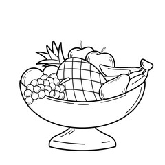 summer fruits tropical set