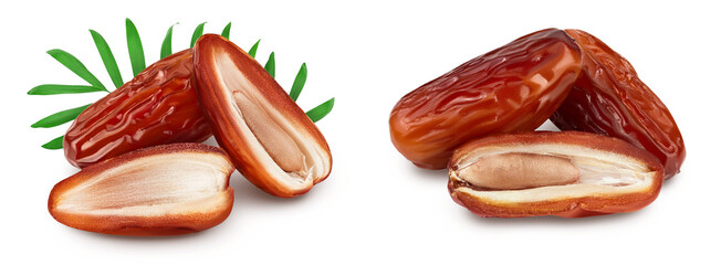 Dates isolated on white background with full depth of field.