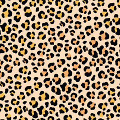 Abstract modern leopard seamless pattern. Animals trendy background. Color decorative vector stock illustration for print, card, postcard, fabric, textile. Modern ornament of stylized skin
