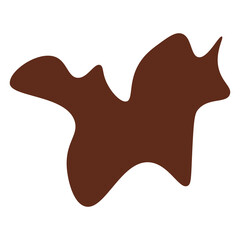 Shape chocolate splash. Vector illustration.