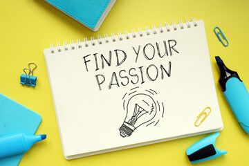 Find your Passion is shown using the text