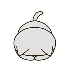 土下座をするグレーの猫