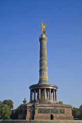 Fototapeta na wymiar Victory column in Berlin after reconstruction.