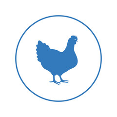 The domesticated animal hen icon | Circle version icon |