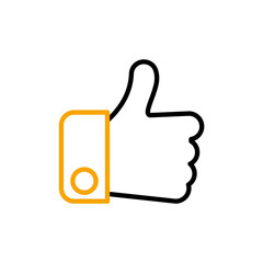 Hand like line icon. Simple element illustration. Hand like concept outline symbol design.