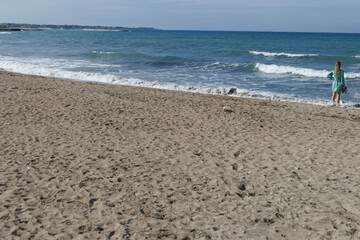 Fototapeta na wymiar Spiaggia San Francesco Alla Rena. Bari, sud Italia