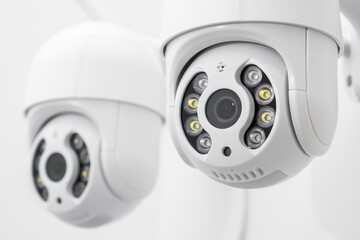 Surveillance cameras hanging on the wall for security and safety office or home