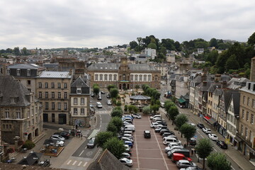 Fototapeta na wymiar Vue d'ensemble de la ville, ville de Morlaix, département du finistère, Bretagne, France