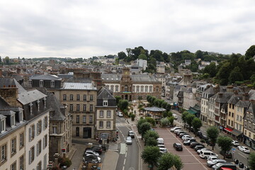Vue d'ensemble de la ville, ville de Morlaix, département du finistère, Bretagne, France