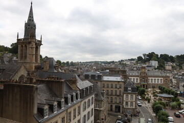 Fototapeta na wymiar Vue d'ensemble de la ville, ville de Morlaix, département du finistère, Bretagne, France