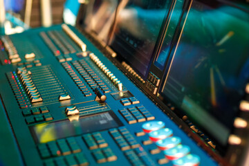 The stage light control panel is a professional sample with keys.