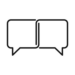 speech bubble icon in linear style