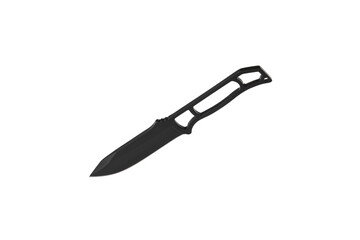 Throwing knife black. Weapon of a ninja or assassin. Isolate on a white back.