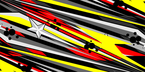 Vector racing background design and wrap with a very unique combination of star lines and spots with bright colors looks good.