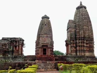 Zelfklevend Fotobehang Historisch monument And Shiva temple in Amarkantak, Madhya Pradesh, India