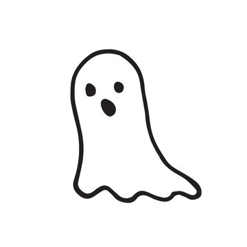 vector illustration of cute ghost