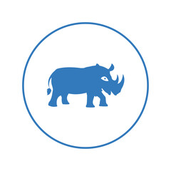 Wildlife animals mammal rhino icon | Circle version icon |