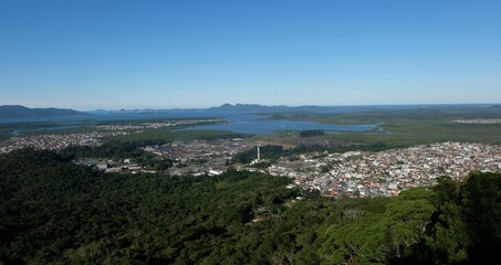 Fototapeta na wymiar Joinville view from Boa Vista hill.