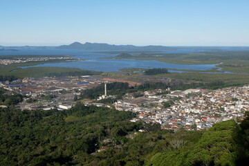 Fototapeta na wymiar Joinville view from Boa Vista hill.