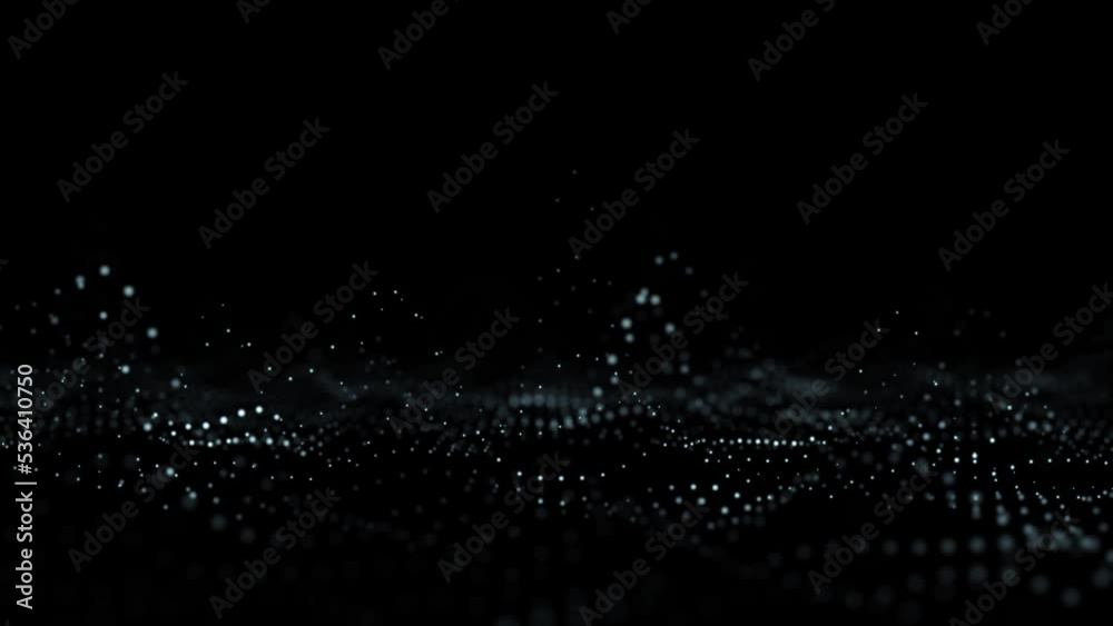 Poster dotted waves bounce effect looping animation background.