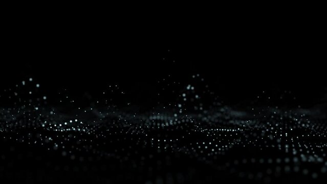 Dotted waves bounce effect looping animation background.