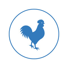 Fototapeta na wymiar Domestic animals chicken rooster icon | Circle version icon |
