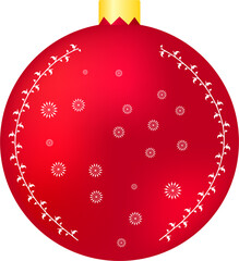 red christmas ball, bauble