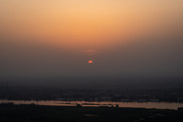 Fototapeta na wymiar Sunrise Over the Nile River