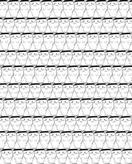 cute cat in witch hat for halloween holiday pattern seamless