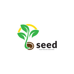 Vector logo design for farming, farm field, natural harvest, farmer association and more.
