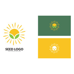 Vector logo design for farming, farm field, natural harvest, farmer association and more.