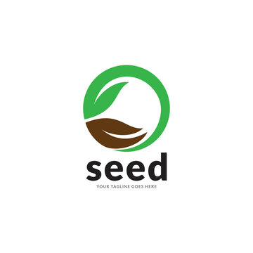 green seed logo type illustration.