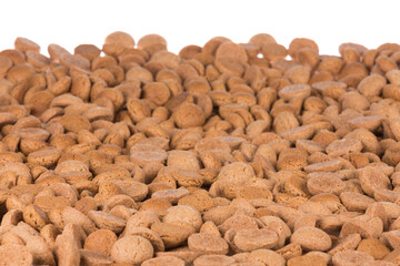 Background of brown ginger nuts, typical Dutch sweets at Sinterklaas event isolated on transparent background