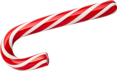 Peppermint Candy Cane isolated on transparent background