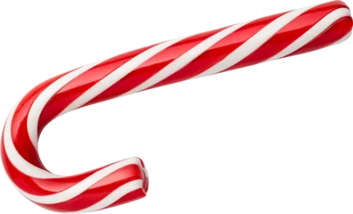 Foto op Canvas Peppermint Candy Cane isolated on transparent background © Oleksandr Kotenko