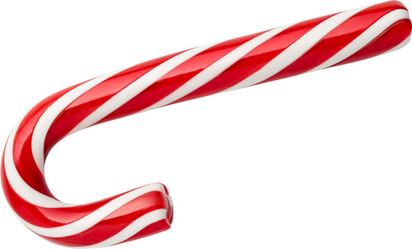 Peppermint Candy Cane isolated on transparent background