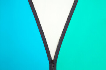colorful background with zipper with three colors © Kateryna