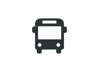 Black and white autobus icon.