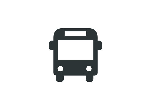 Black And White Autobus Icon.