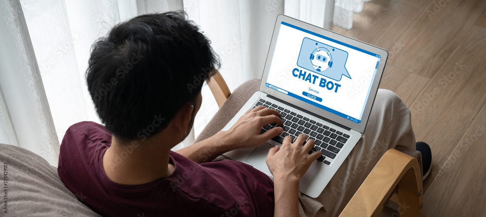 Poster chatbot software application for modish online business that automatically reply to customer questio