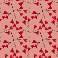 Valentines hearts balloons seamless love festive pattern for wrapping and kids and clothes print and textiles and gifts