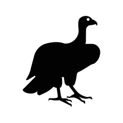 Wildlife mammal bird vulture icon | Black Vector illustration |