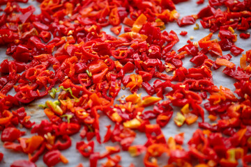 Mix of peppers on the table