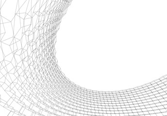 Abstract architectural shape 3d illustration