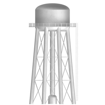 recommend clip art: 3d rendering illustration of a water tower