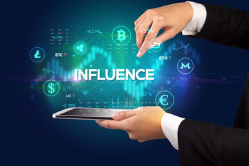 Close-up of a touchscreen with inscription